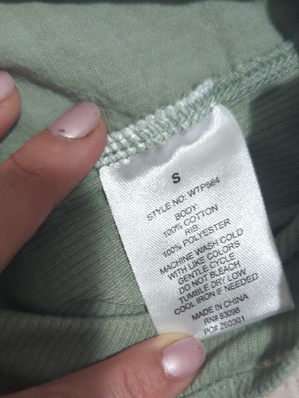 Cavalini Sage Green Button-Down Shirt - Picture 4 of 4